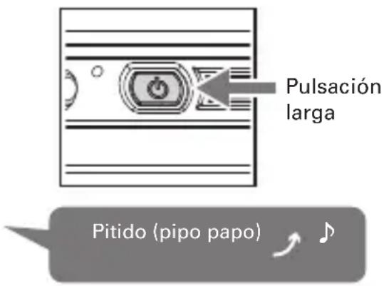 Pulsación larga Pitido (pipo papo)