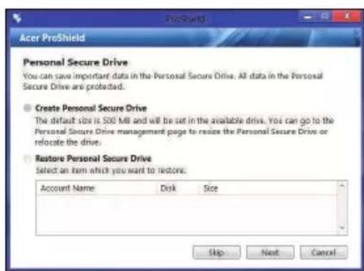 ACER Aspire Z3605 - Personal Secure Drive - 1