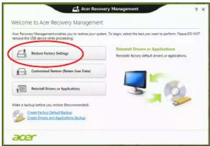 ACER Aspire Z3605 - Werkseinstellungen mit Acer Recovery Management wiederherstellen - 1