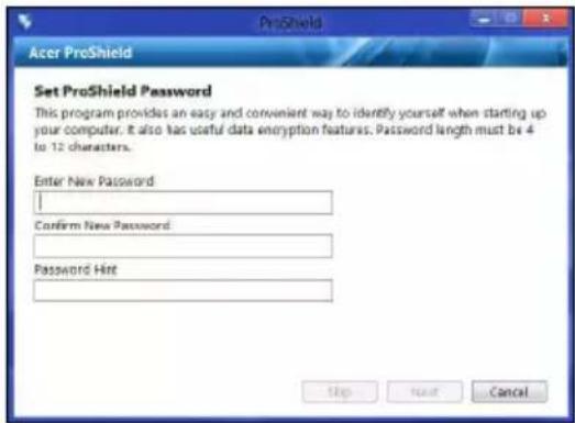 ACER Aspire Z3605 - Configurar o ProShield - 2