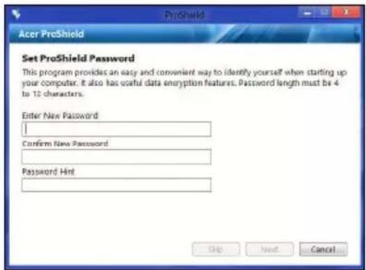 ACER Aspire Z3605 - Ställa in ProShield - 2