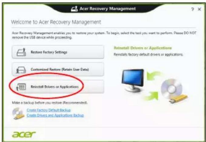 ACER Aspire Z3605 - Réinstaller les pilotes et les applications - 1