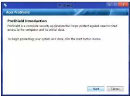 ACER Aspire Z3605 - ProShieldin asetusten määrittäminen - 1