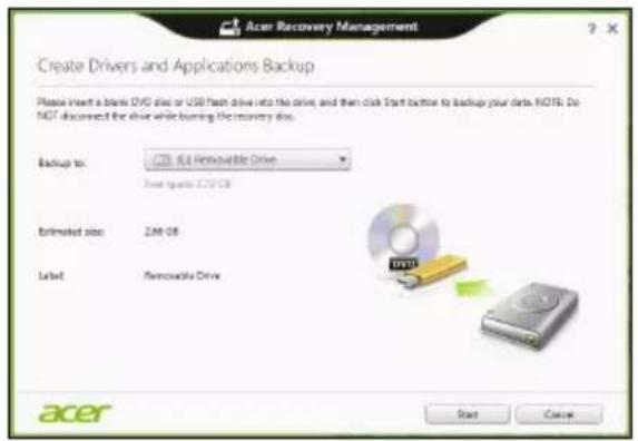 ACER Aspire Z3605 - Erstellen einer Kopie von Treibern und Applikationen - 2