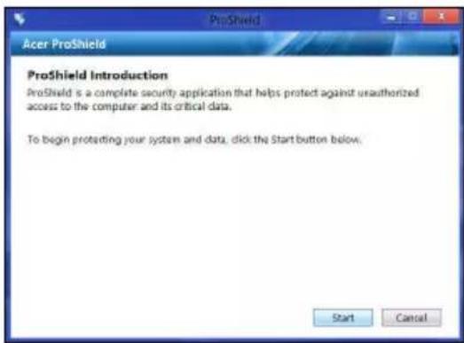 ACER Aspire Z3605 - Opsaetning af ProShield - 1