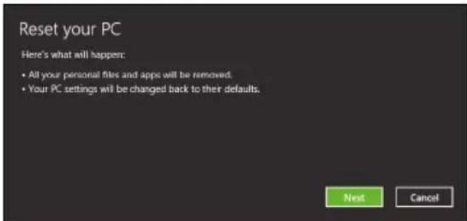 ACER Aspire Z3605 - Caution: 'Restore Factory Settings' will erase all files on your hard drive. - 1