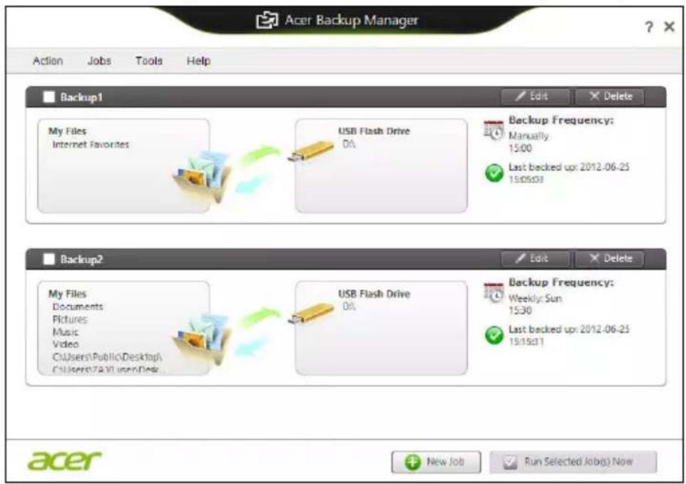 ACER Aspire Z3605 - Acer Backup Manager - 2