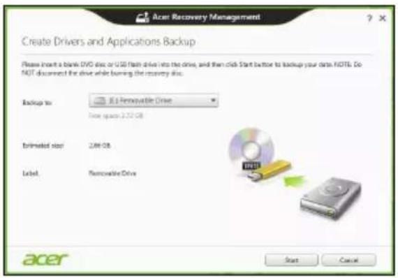 ACER Aspire Z3605 - Creating a drivers and applications backup - 2