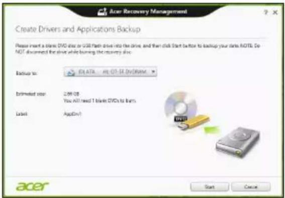 ACER Aspire Z3605 - Erstellen einer Kopie von Treibern und Applikationen - 3