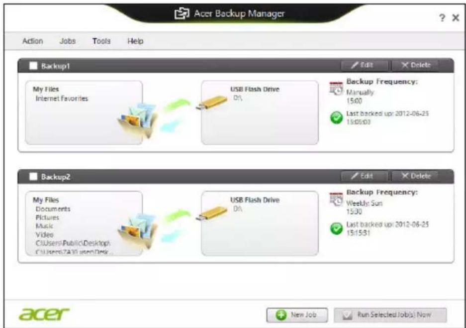 ACER Aspire Z3605 - Acer Backup Manager - 2