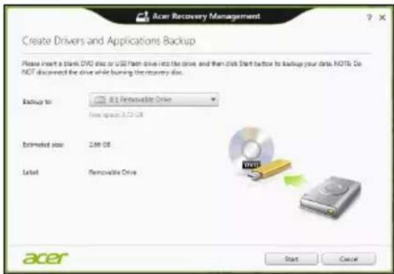 ACER Aspire Z3605 - Créer la sauvegarde des pilotes et des applications - 2