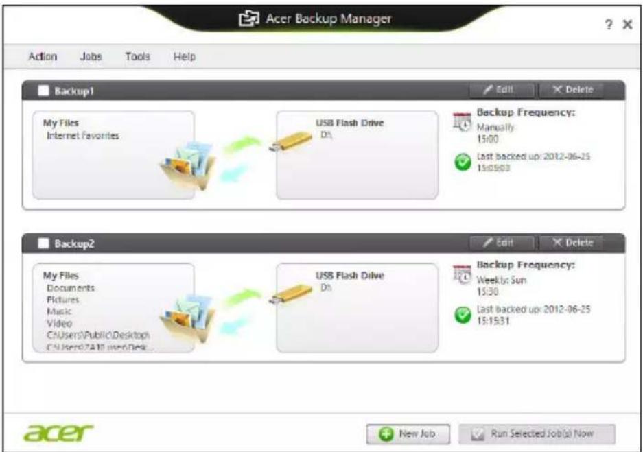 ACER Aspire Z3605 - Acer Backup Manager - 2