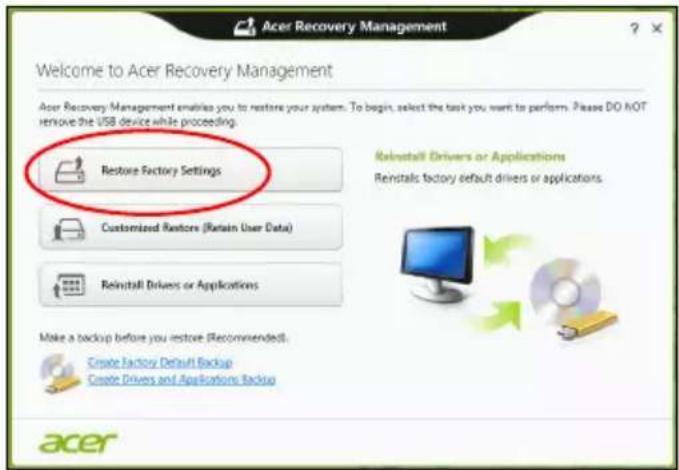 ACER Aspire Z3605 - Återställa från Windows - 2