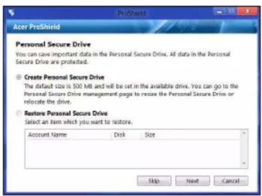 ACER Aspire Z3605 - PSD (Personal Secure Drive) - 1