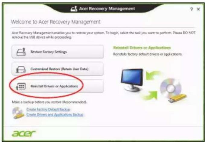 ACER Aspire Z3605 - Reinstalling drivers and applications - 1