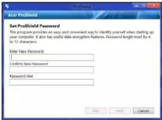 ACER Aspire Z3605 - ProShieldin asetusten määrittäminen - 2