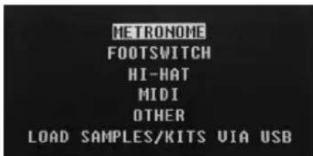 ALESIS Samplepad Pro - Options Menu - 1
