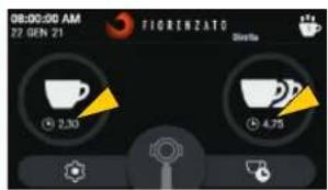 Fiorenzato F83 E - Visualisation des temps de mouture - 1