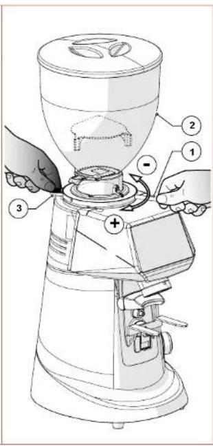 Fiorenzato F83 E - Adjusting the degree of grinding - 1