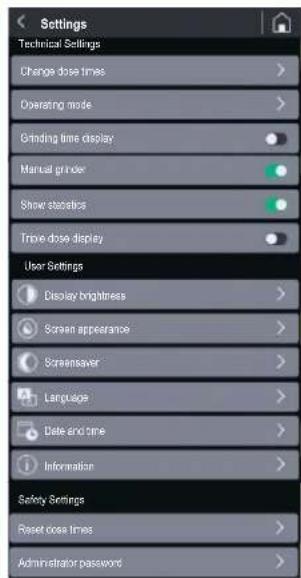Fiorenzato F83 E - Safety Settings - 1