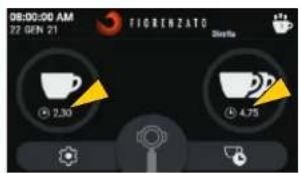 Fiorenzato F83 E - Visibilidad de los tiempos de molienda - 1