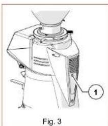 Fiorenzato F83 E - • Safety adjustment disk lock lever (Fig. 5) - 1