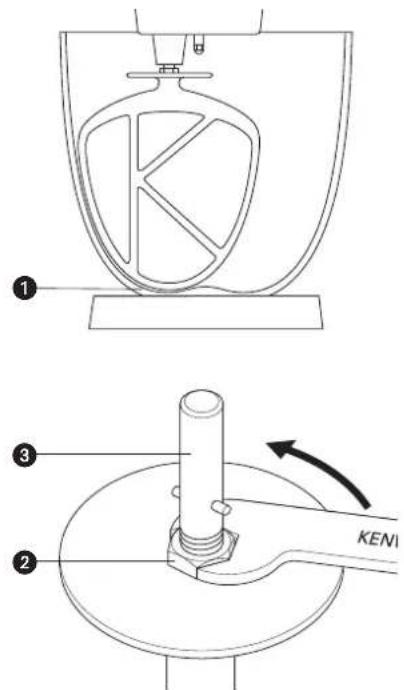 KENWOOD Chef KM334 - montaż i korzystanie z osłony przeciwrozpryskowej (jeżeli załączony w zestawie) - 1