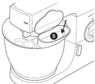 KENWOOD Chef KM334 - για να προσαρμόσετε και να χρησιμοποιήσετε το προστατευτικό κάλυμμα (εάν παρέχεται) - 3