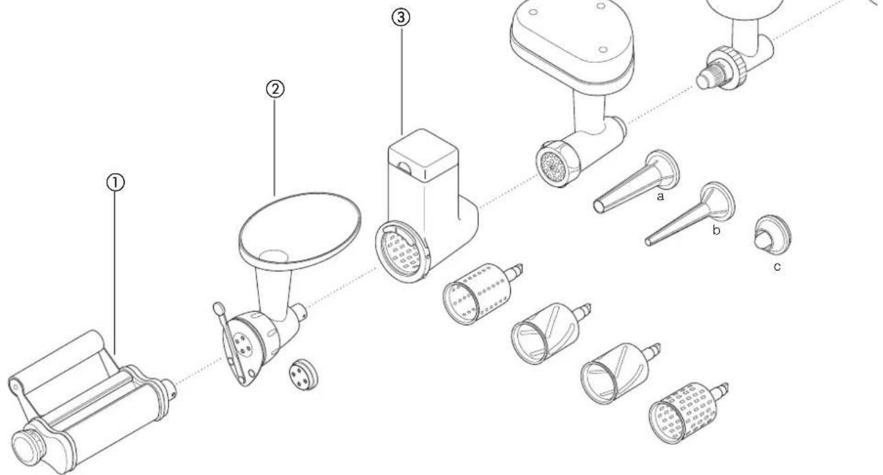 KENWOOD KM706 - flat pasta maker ① AT970A - 1