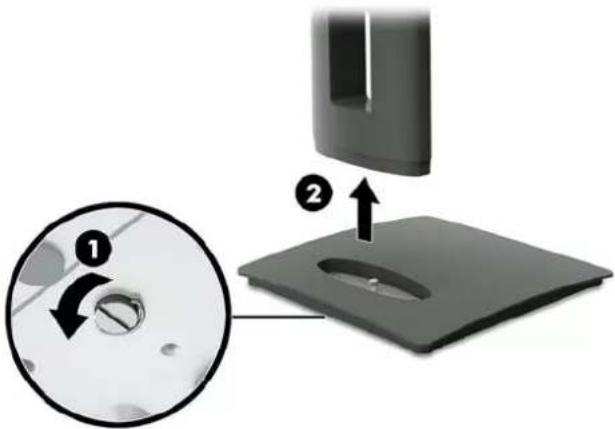 HP Business VH22 - Retrait du socle du moniteur - 2