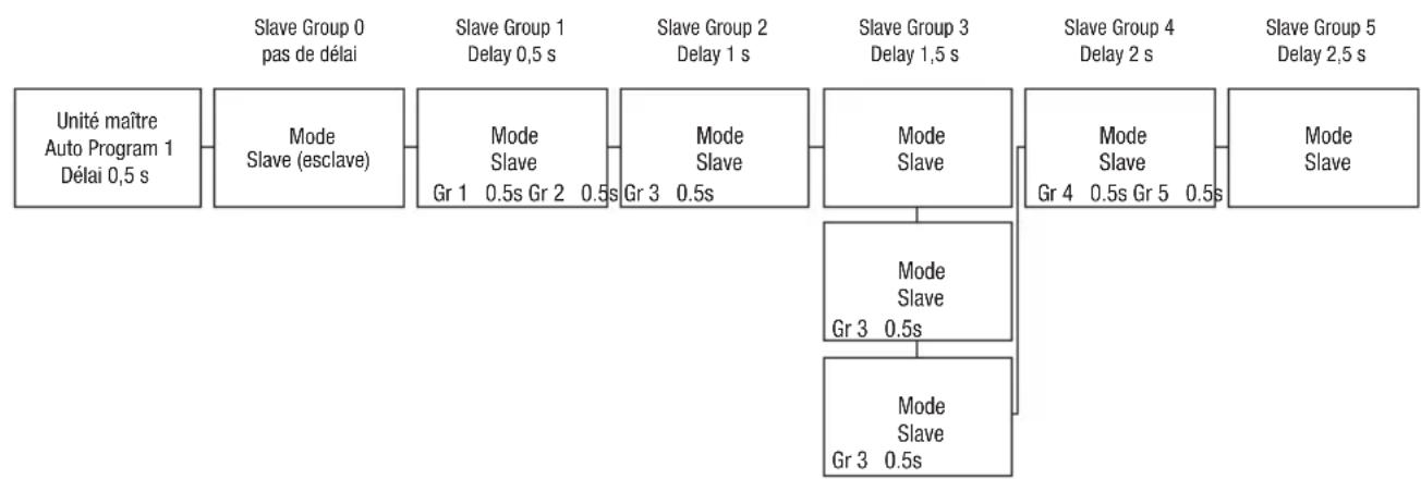 Cameo Root PAR 6 - MODE DE FONCTIONNEMENT SLAVE - 5
