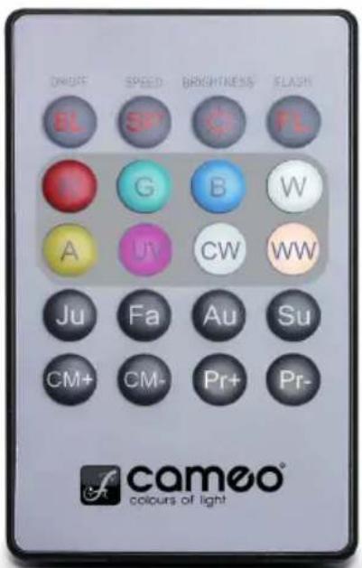 DRIFT SPID BRIGHTNESS FLASH EL SP FL G B W A UV CW WW Ju Fa Au Su CM+ CM- Pr+ Pr- cameo® colours of light