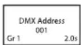 Cameo Root PAR 6 - MAIN DISPLAY DMX MODE - 1
