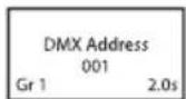 Cameo Root PAR 6 - HAUPTANZEIGE DMX-BETRIEBSART - 1