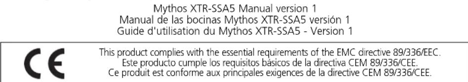 DEFINITIVE TECHNOLOGY Mythos XTRSSA5 - ans pour les haut-parleurs et coffrets, 3 ans pour les composants electronics - 1