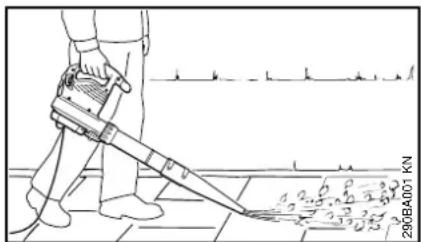 STIHL BGE 81 - Användning av blåsaggregat - 1
