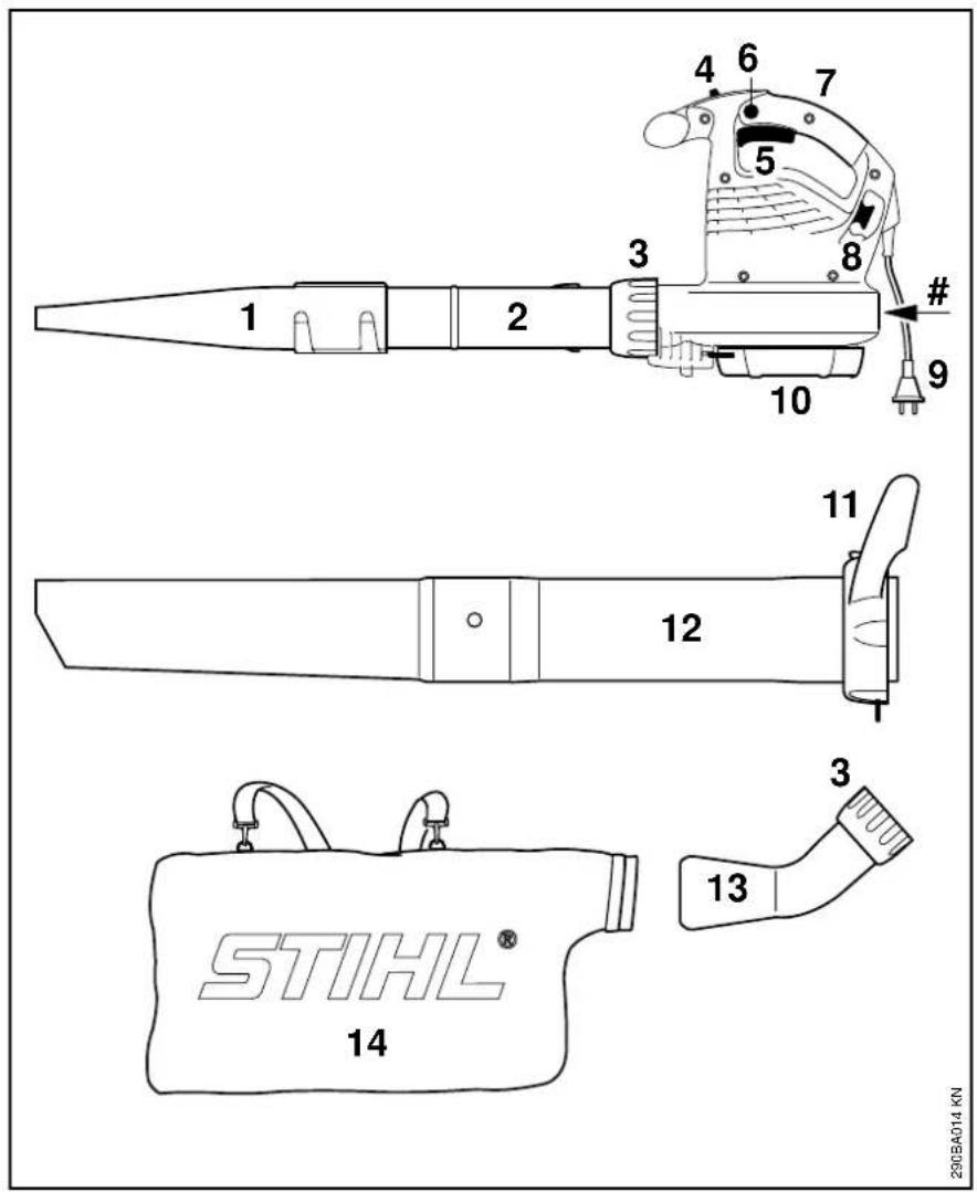 STIHL BGE 81 - Aan slijtage onderhevige delen - 1