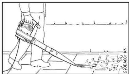 STIHL SHE 81 - Utilizar o soprador - 1