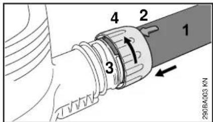 STIHL SHE 81 - Montage du tube de soufflage BGE 71, BGE 81 - 1