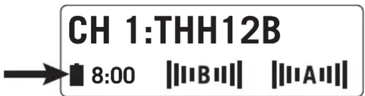 LINE 6 XDV75 - Fonctions d'affichage de l'autonomie des piles - 2