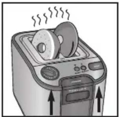 KRUPS Precision KH7003 - Para tostar el Bagel de la parte interior y calentar de la parte exterior, use el botón Bagel. - 5