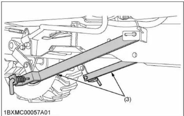 KUBOTA BX23S - Molette de réglage de hauteur de coupe - 2