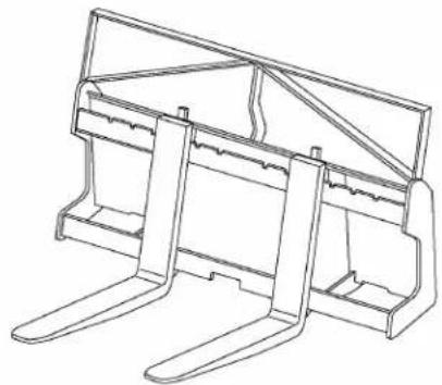 KUBOTA BX23S - Fourche (option pour le coupleur d'attache rapide) - 1