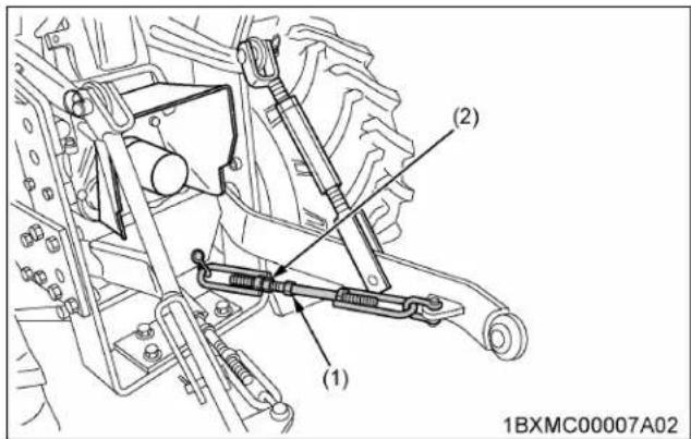 KUBOTA BX23S - Réglage des chaînes stabilisatrices - 1