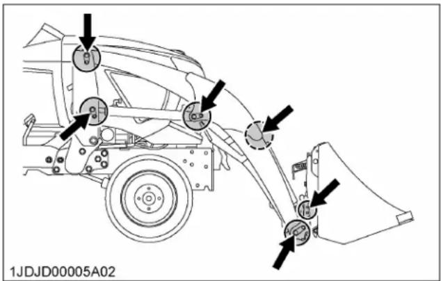 KUBOTA BX23S - Lubrification du chargeur - 1