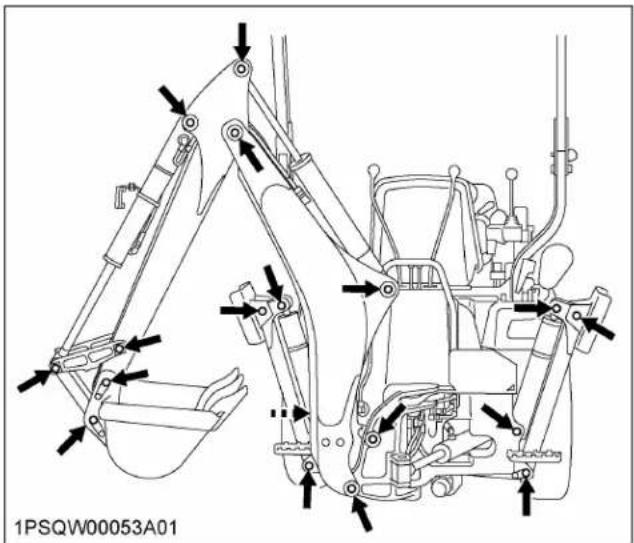 KUBOTA BX23S - Lubrification de la rétrocaveuse - 1