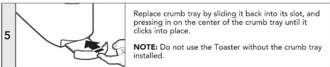 KITCHENAID KMT5115 - CLEANING THE TOASTER - 5