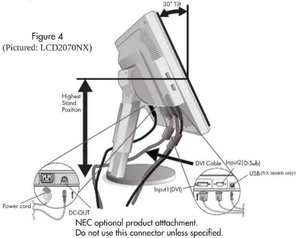 NEC MultiSync LCD2170NX - To attach the MultiSync LCD monitor to your system: - 4