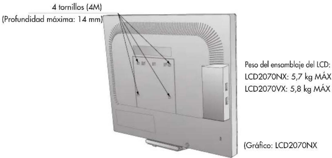 NEC MultiSync LCD2170NX - Instalación de brazos flexibles - LCD2070NX, LCD2070VX - 2
