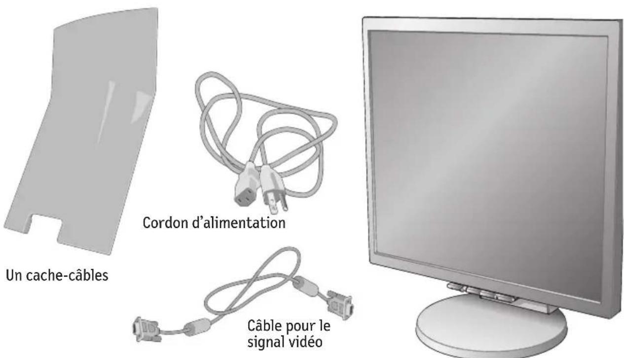 NEC MultiSync LCD2170NX - La boîte* de votre nouveau moniteur NEC MultiSync® contient : - 1